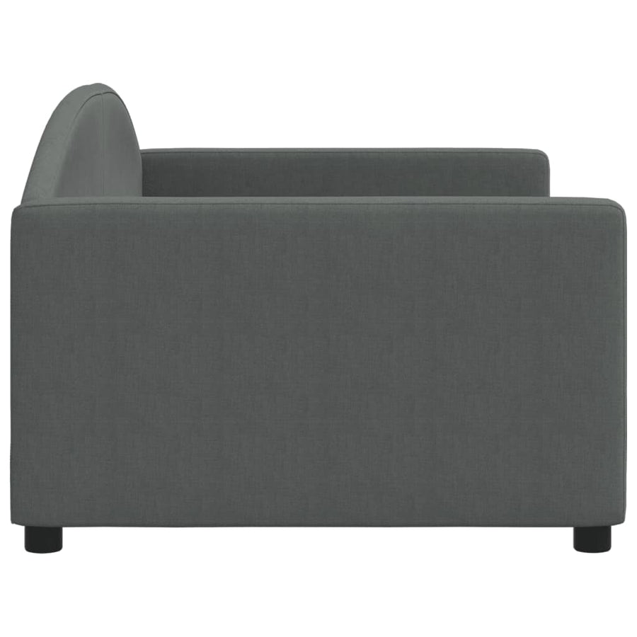 Slaapbank Stof 90 x 190 cm Donkergrijs zonder matras