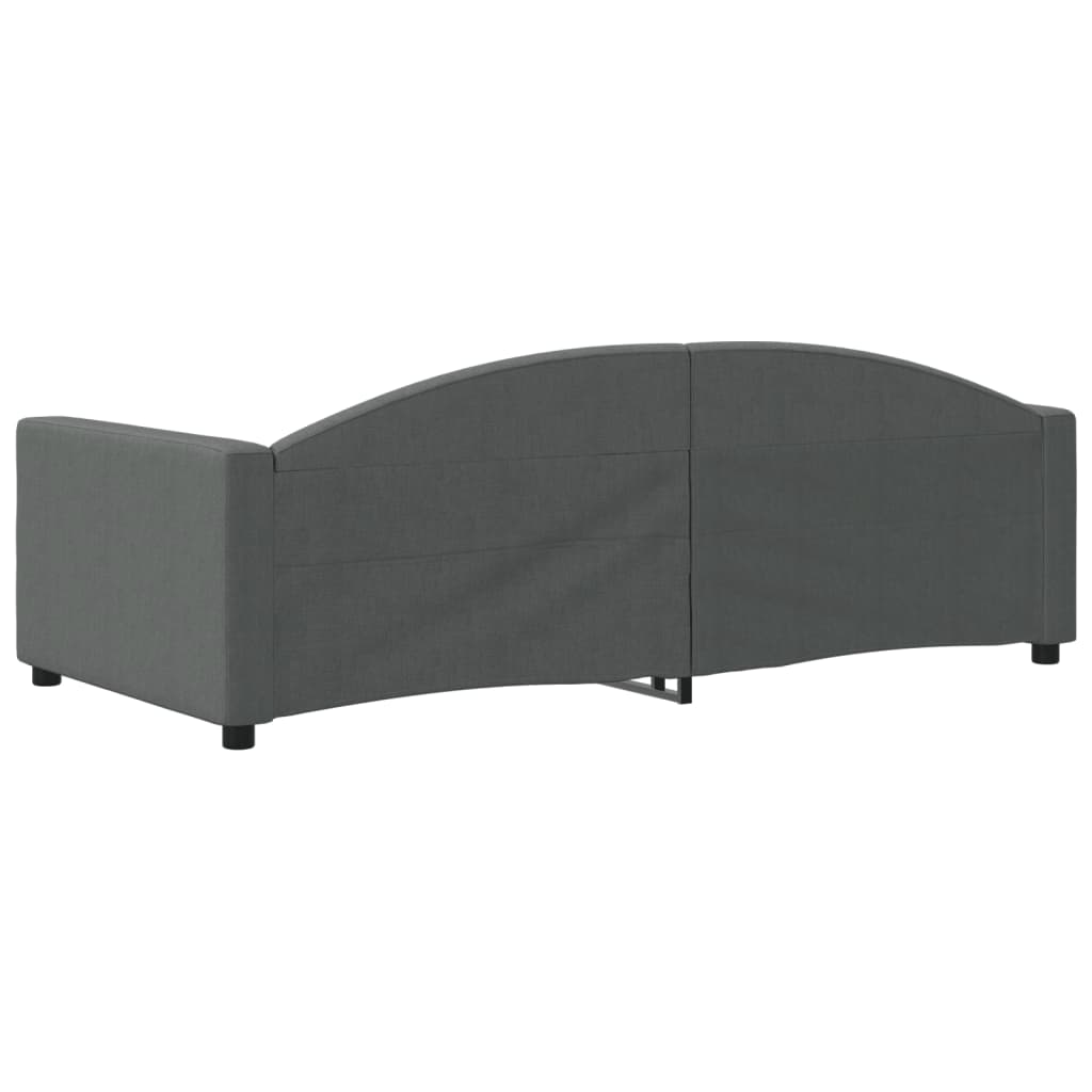 Slaapbank Stof 90 x 190 cm Donkergrijs zonder matras