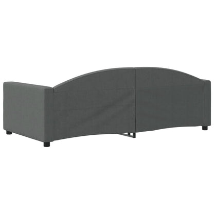 Slaapbank Stof 90 x 190 cm Donkergrijs zonder matras