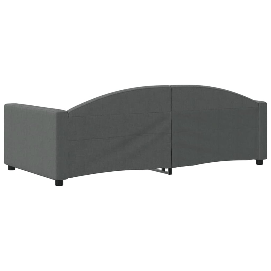 Slaapbank Stof 90 x 190 cm Donkergrijs zonder matras