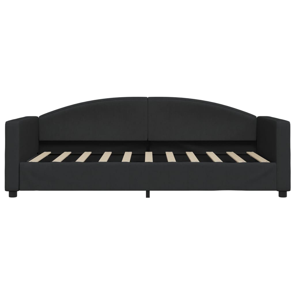 Slaapbank Stof 90 x 190 cm Zwart zonder matras