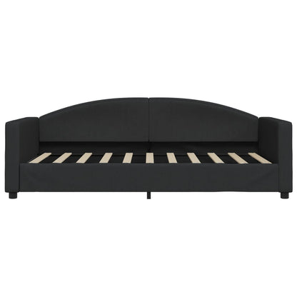 Slaapbank Stof 90 x 190 cm Zwart zonder matras