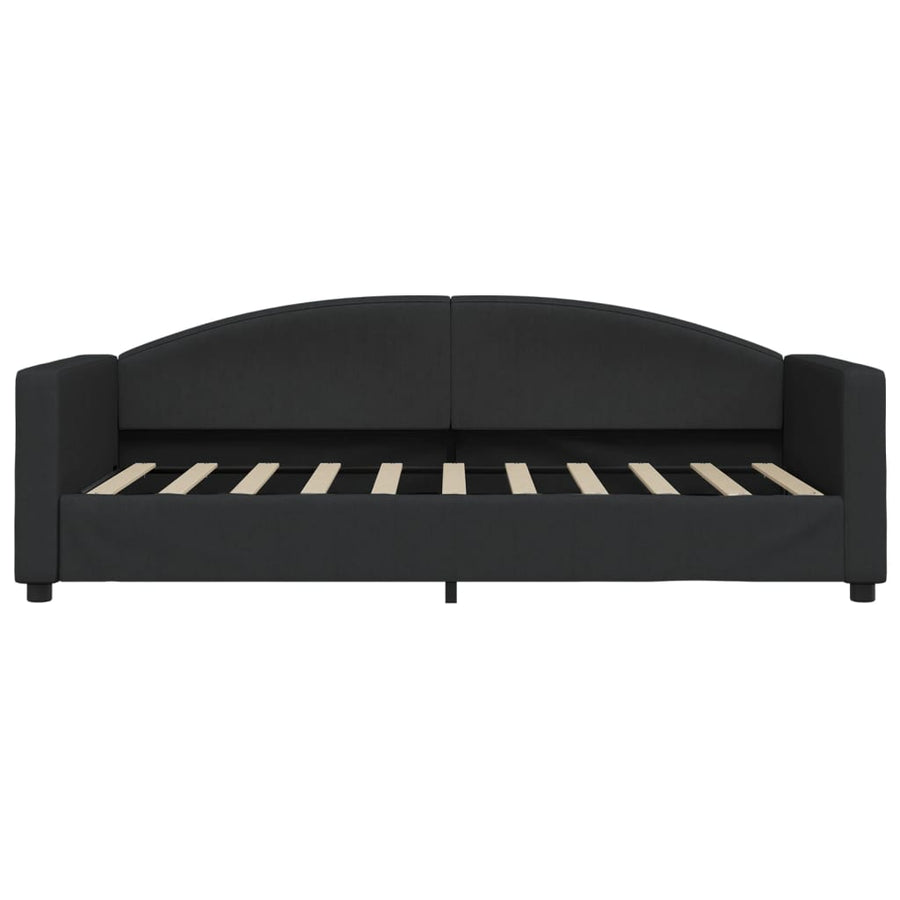 Slaapbank Stof 90 x 190 cm Zwart zonder matras