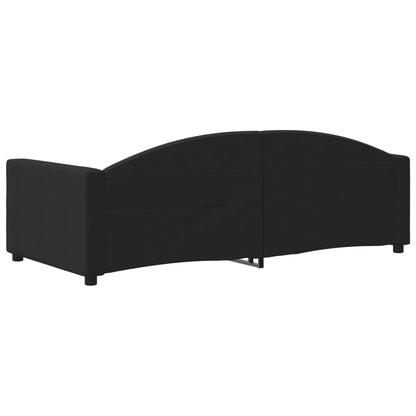 Slaapbank Stof 90 x 190 cm Zwart zonder matras