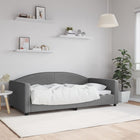 Sofa bed 100x190 cm dark grey fabric