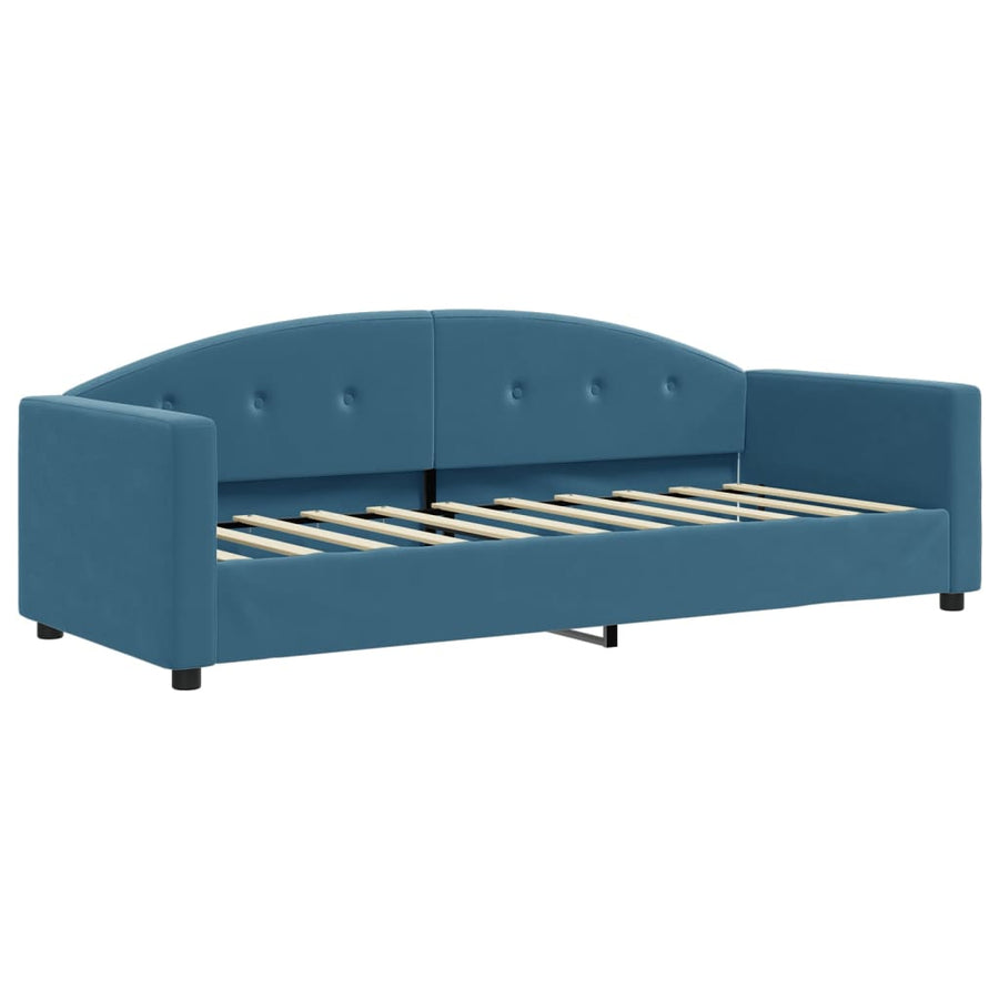Slaapbank Fluweel 80x200 cm Blauw zonder matras