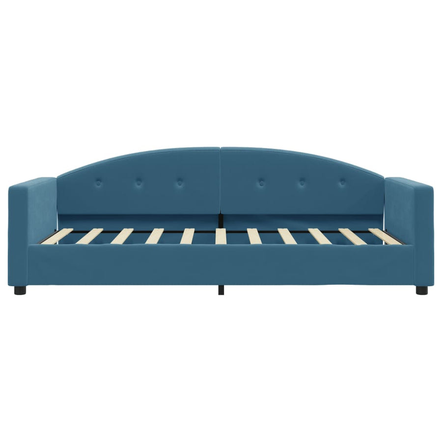 Slaapbank Fluweel 80x200 cm Blauw zonder matras