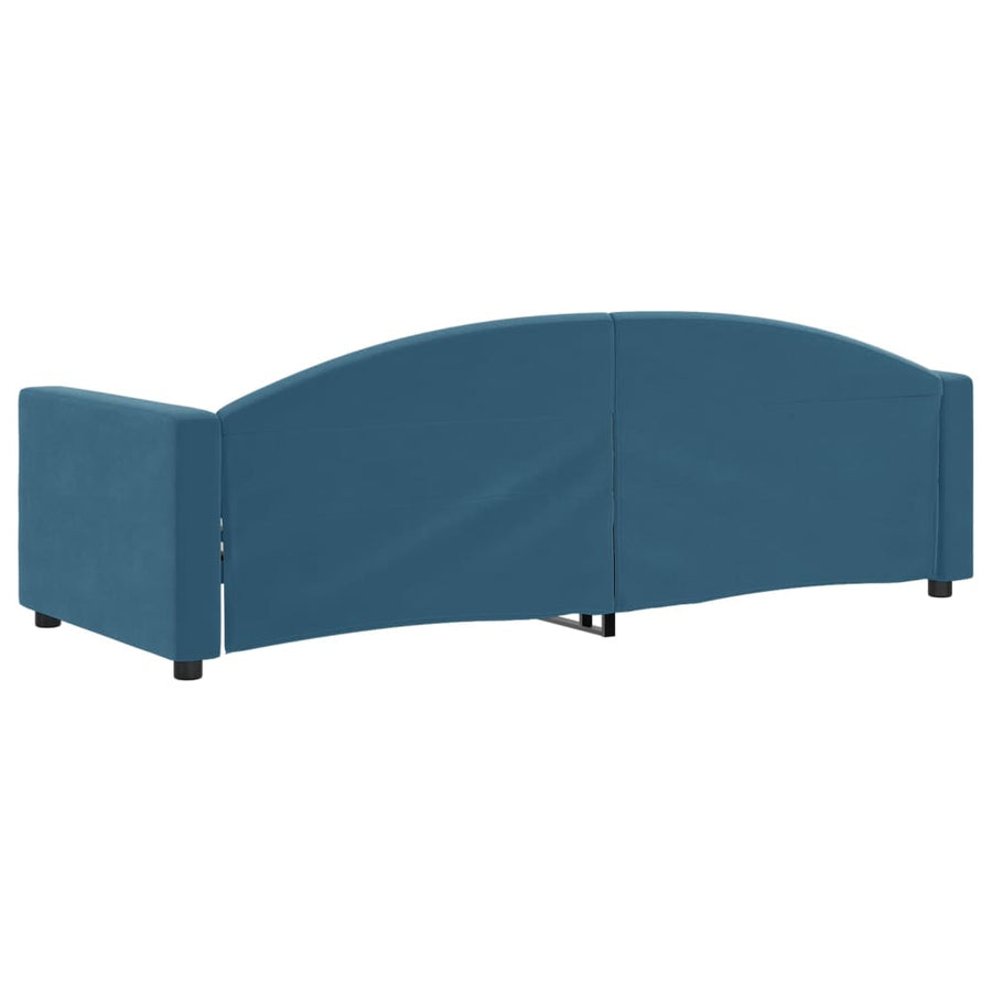 Slaapbank Fluweel 80x200 cm Blauw zonder matras