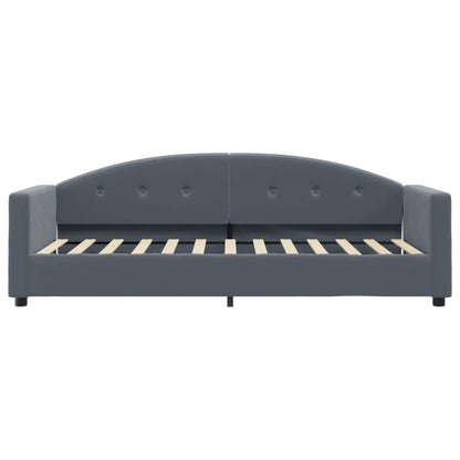 Slaapbank 80x200 cm fluweel donkergrijs