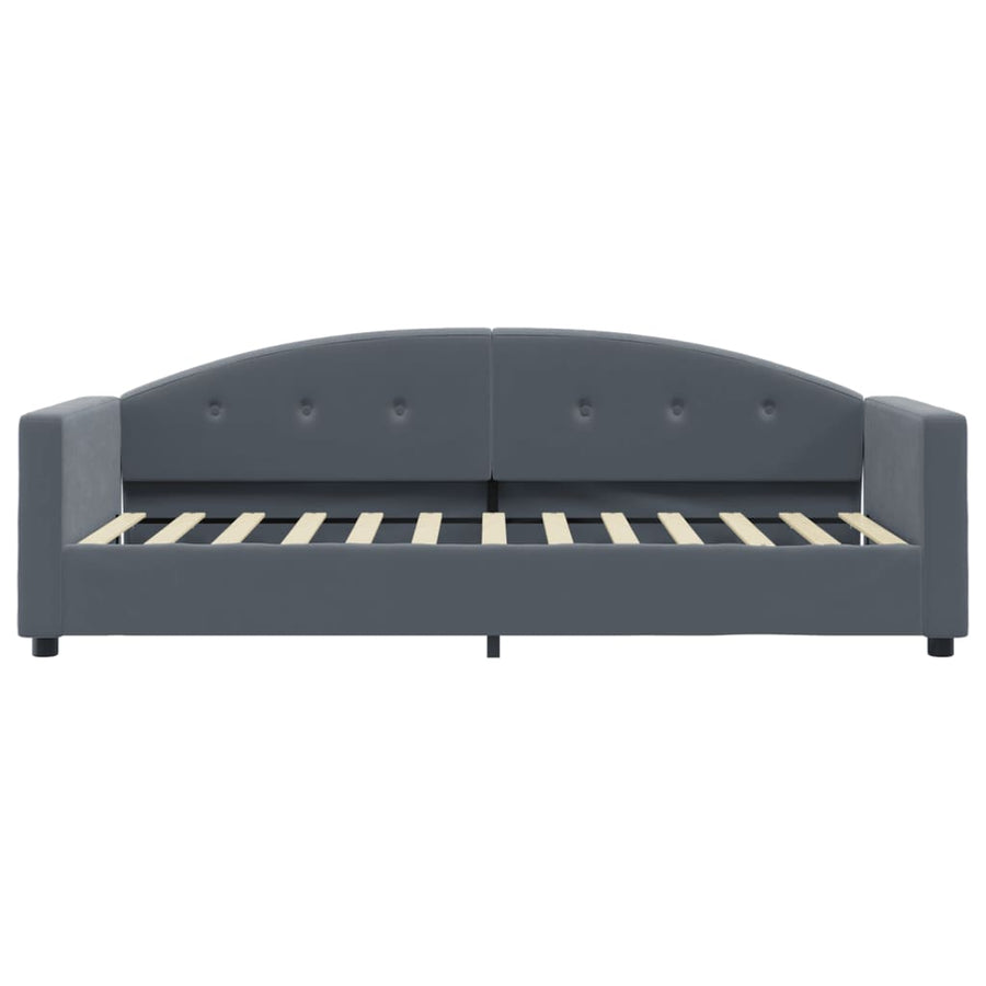 Slaapbank 80x200 cm fluweel donkergrijs