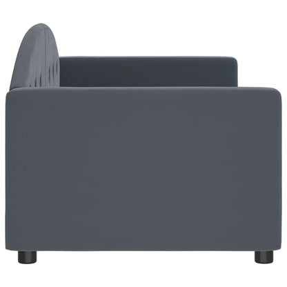 Slaapbank 80x200 cm fluweel donkergrijs
