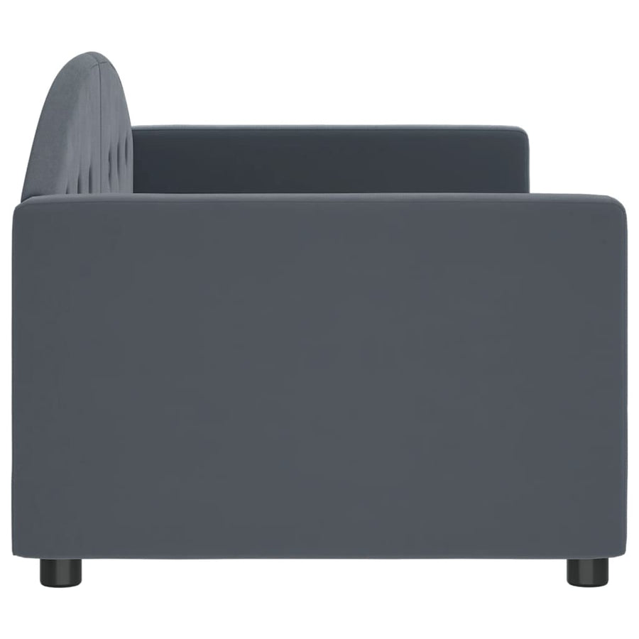 Slaapbank 80x200 cm fluweel donkergrijs