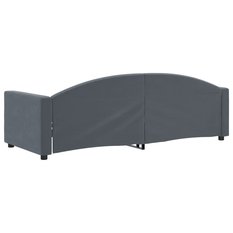 Slaapbank 80x200 cm fluweel donkergrijs