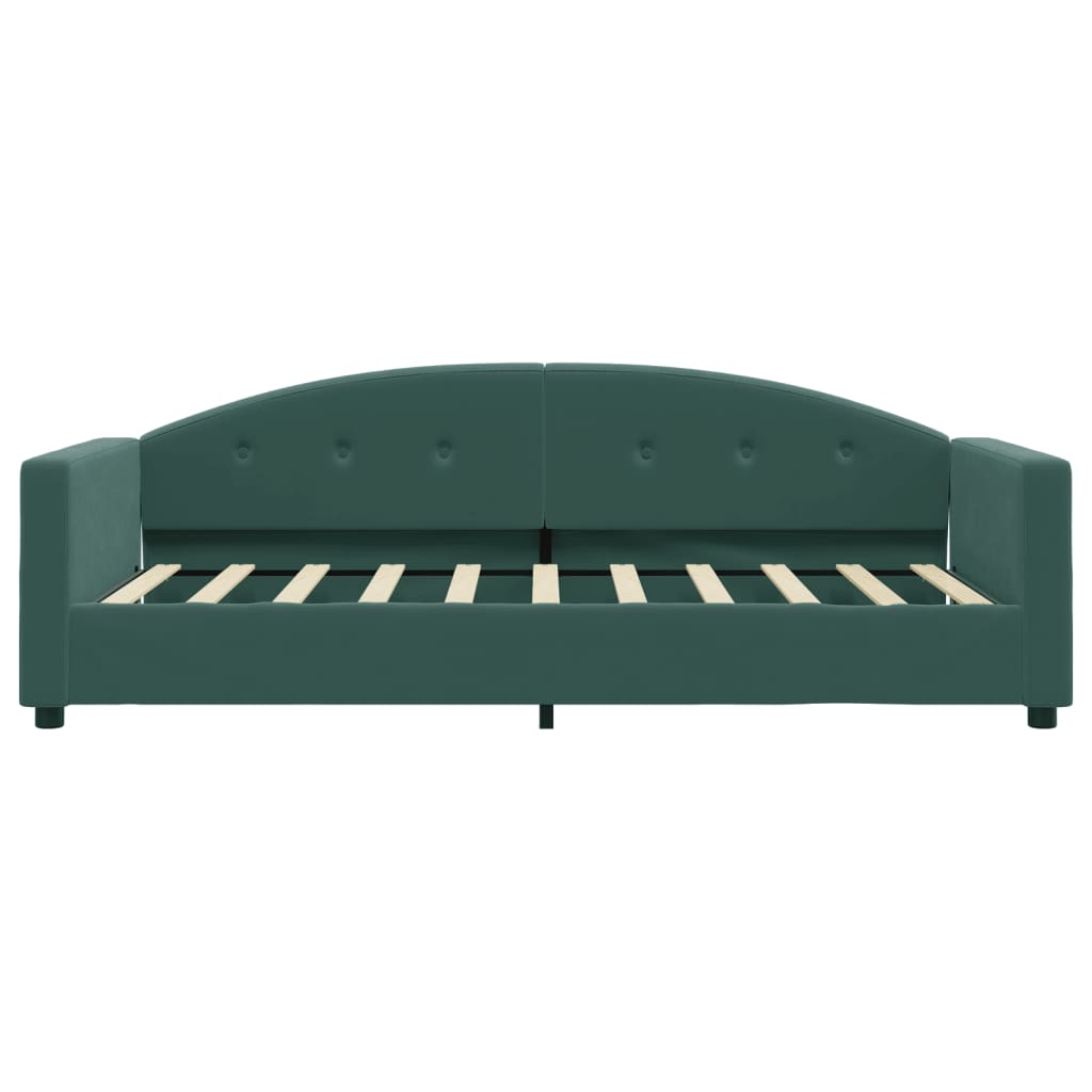Slaapbank Fluweel 80x200 cm Donkergroen zonder matras