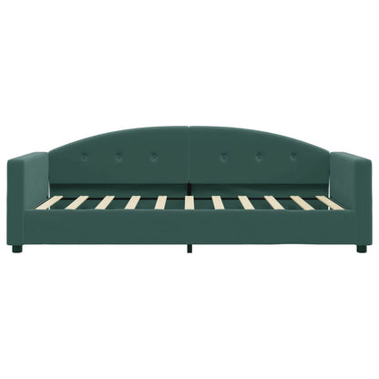 Slaapbank Fluweel 80x200 cm Donkergroen zonder matras