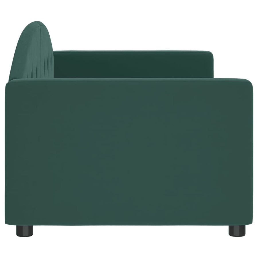 Slaapbank Fluweel 80x200 cm Donkergroen zonder matras