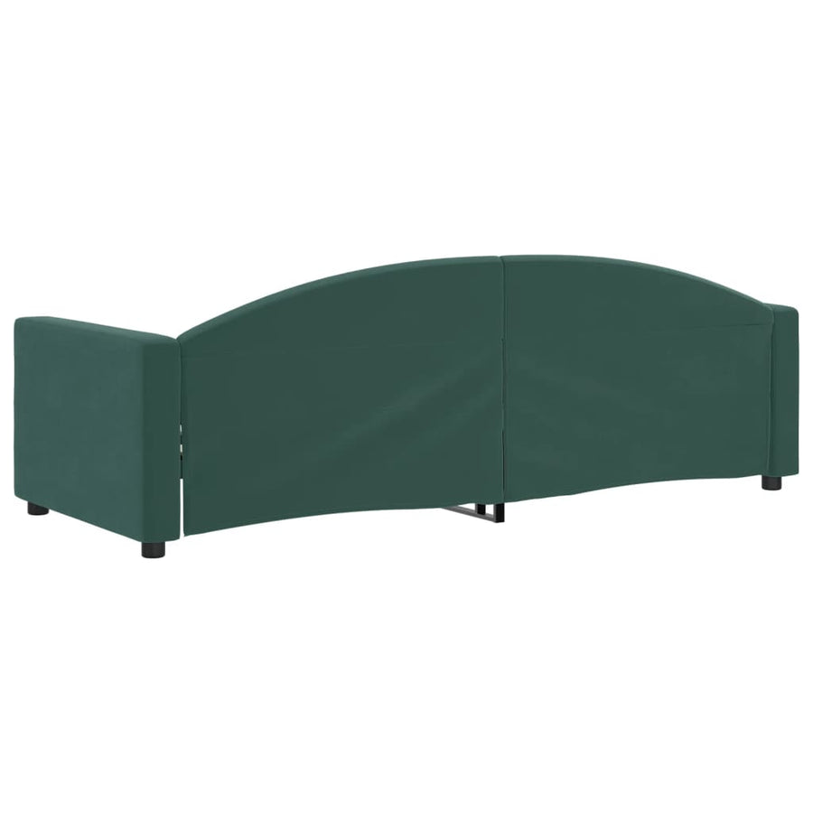 Slaapbank Fluweel 80x200 cm Donkergroen zonder matras