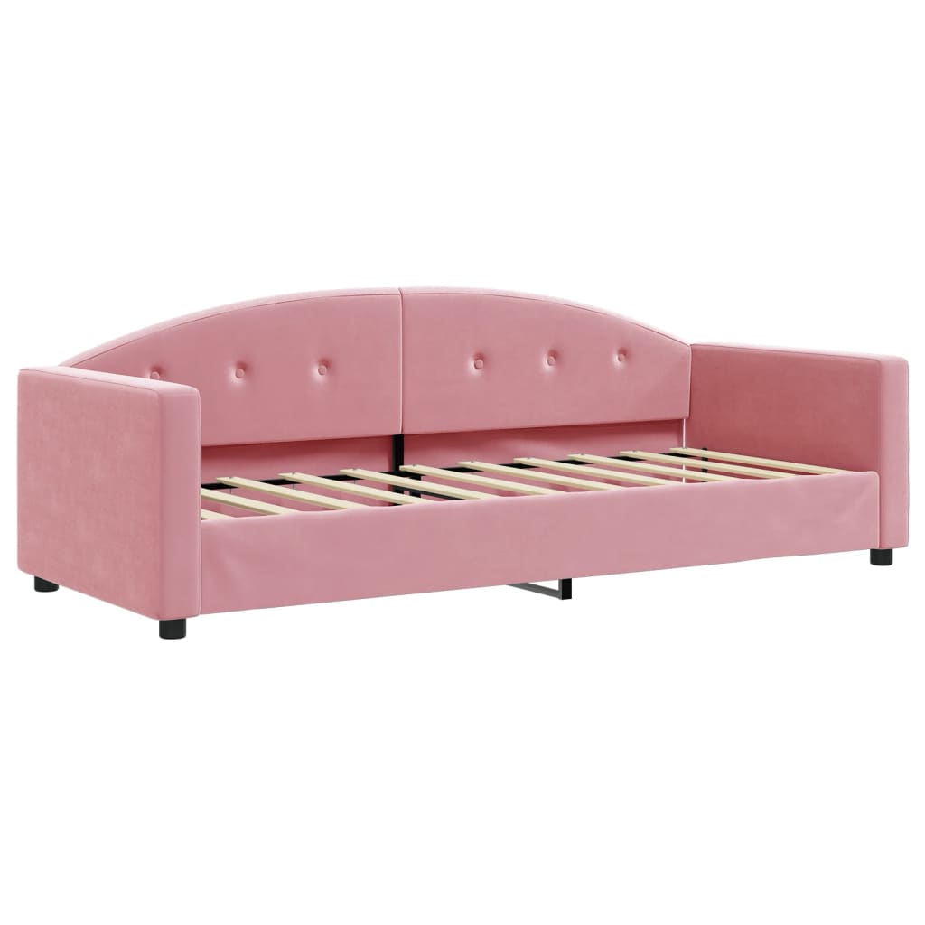 Slaapbank Fluweel 80x200 cm Roze zonder matras