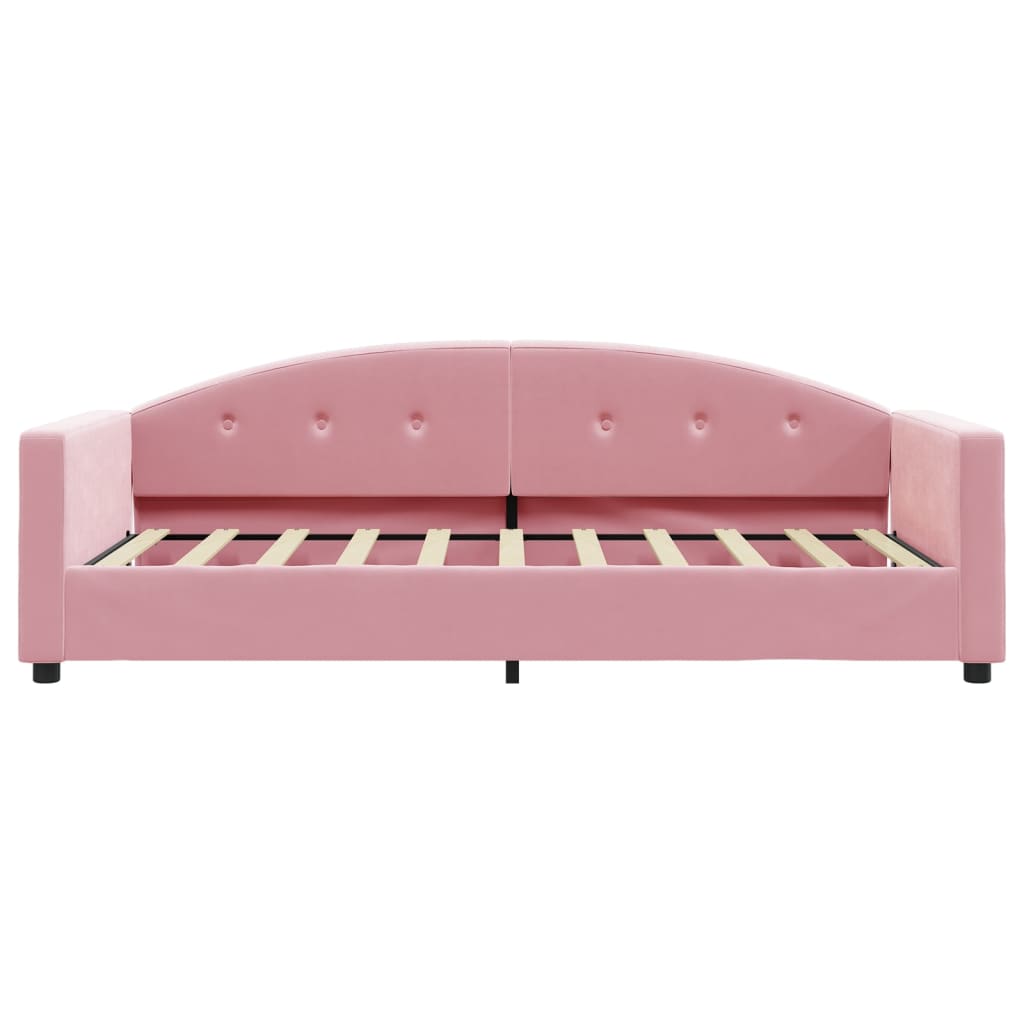 Slaapbank Fluweel 80x200 cm Roze zonder matras
