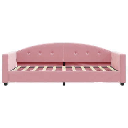 Slaapbank Fluweel 80x200 cm Roze zonder matras