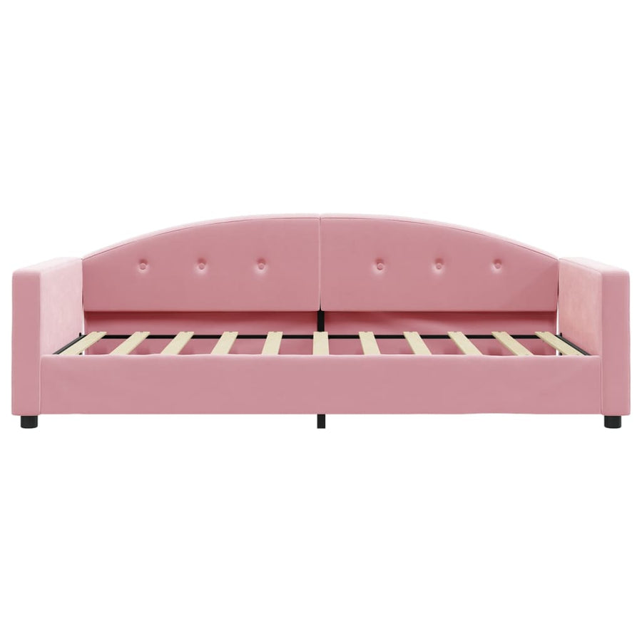 Slaapbank Fluweel 80x200 cm Roze zonder matras