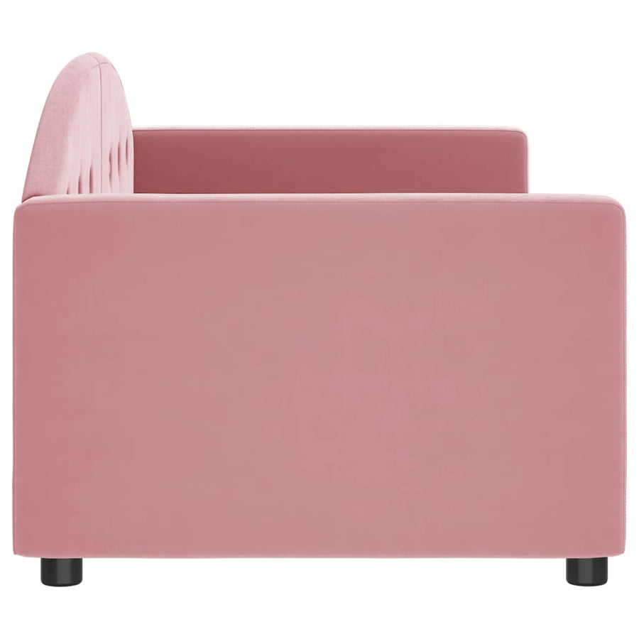 Slaapbank Fluweel 80x200 cm Roze zonder matras