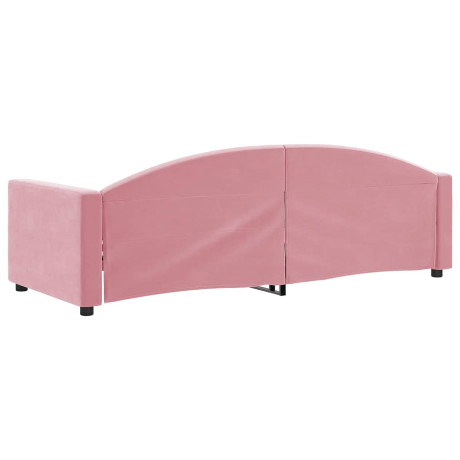 Slaapbank Fluweel 80x200 cm Roze zonder matras