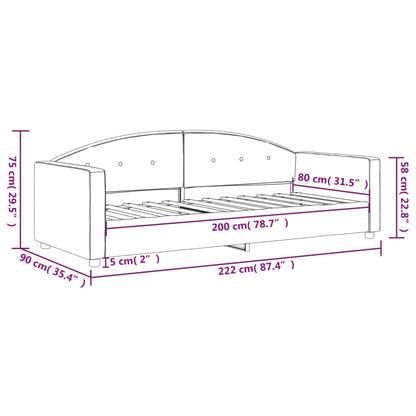 Slaapbank Fluweel 80x200 cm Roze zonder matras
