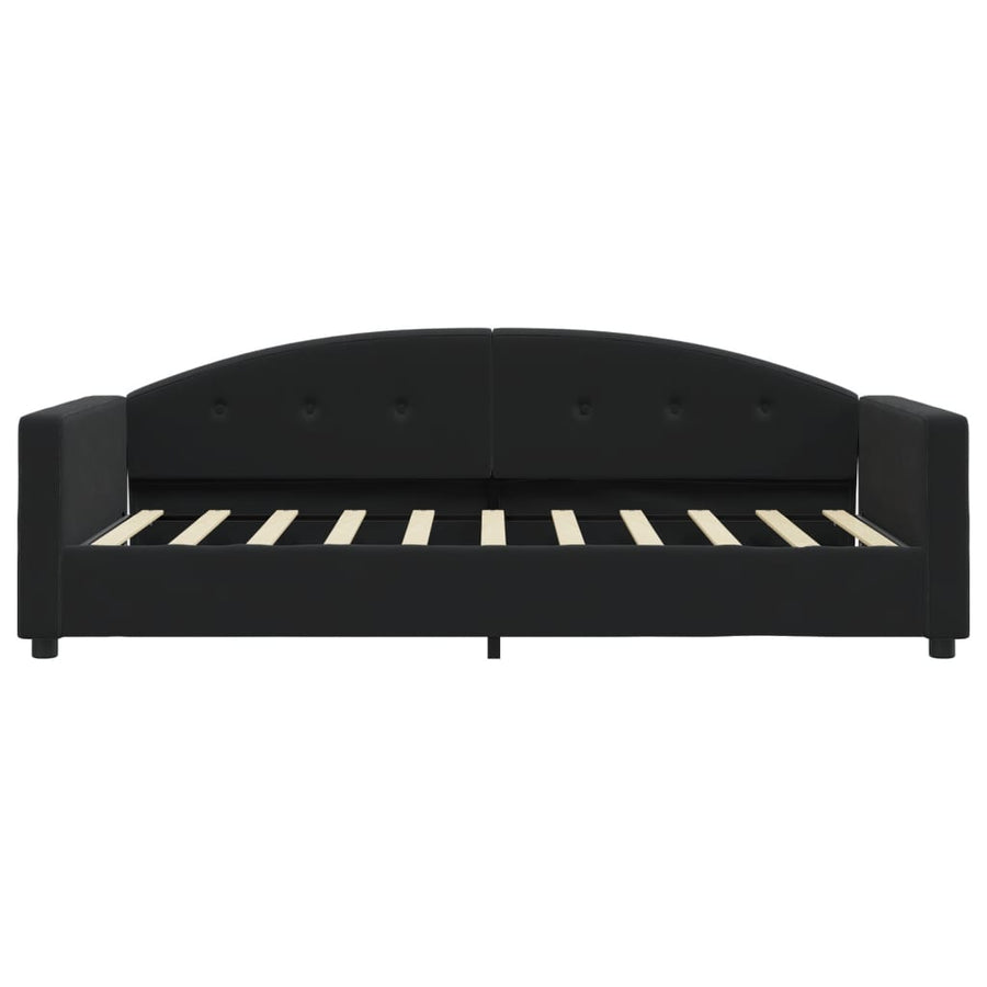 Slaapbank Fluweel 80x200 cm Zwart zonder matras