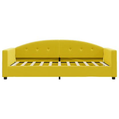 Slaapbank Fluweel 80x200 cm Geel zonder matras