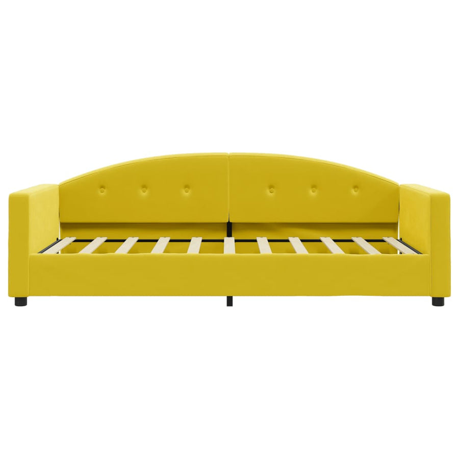 Slaapbank Fluweel 80x200 cm Geel zonder matras
