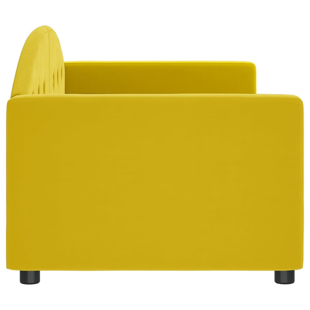 Slaapbank Fluweel 80x200 cm Geel zonder matras