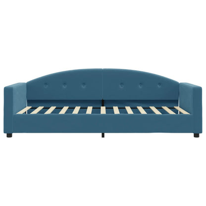Slaapbank Fluweel 90x200 cm Blauw zonder matras