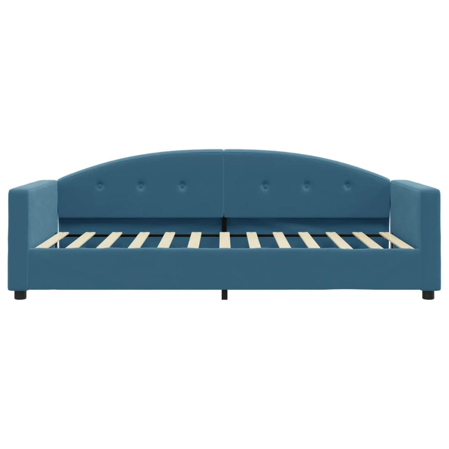 Slaapbank Fluweel 90x200 cm Blauw zonder matras