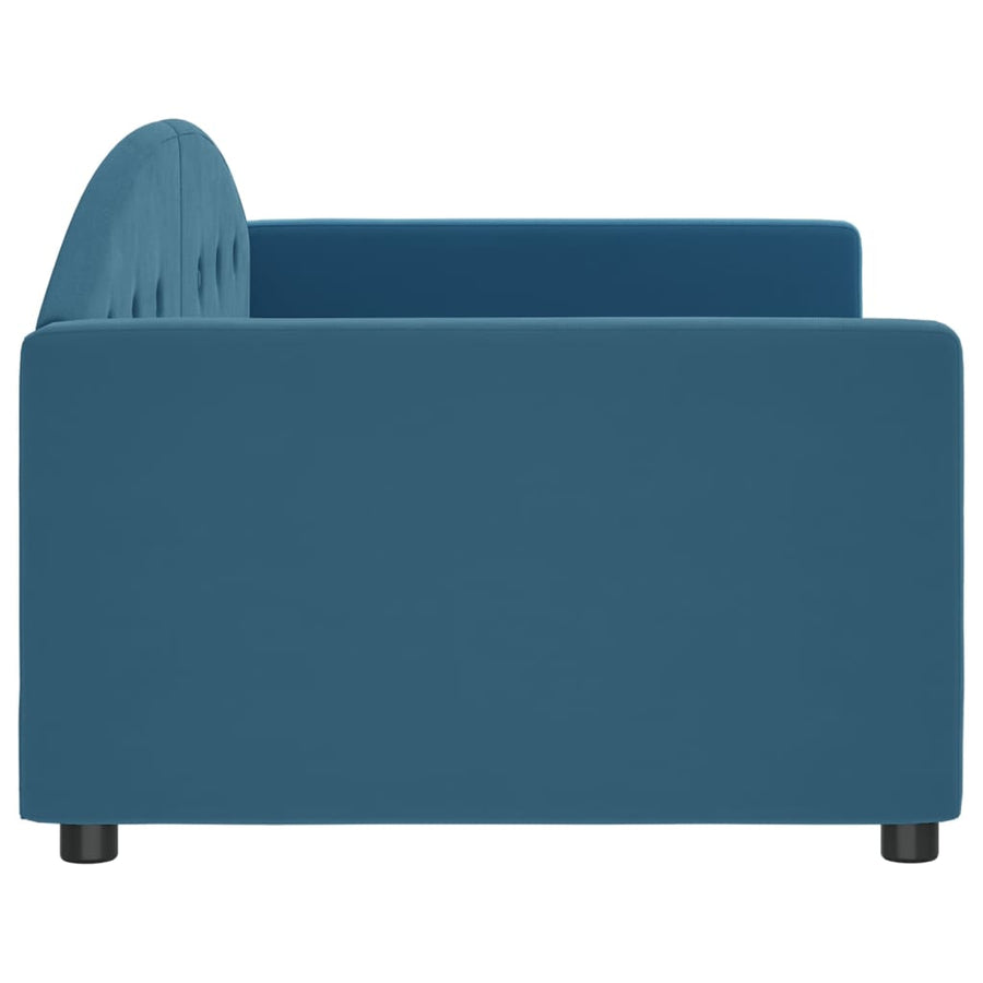 Slaapbank Fluweel 90x200 cm Blauw zonder matras