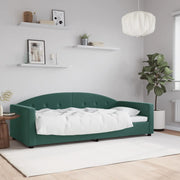 Slaapbank 90x200 cm fluweel donkergroen