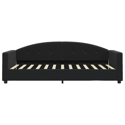 Slaapbank Fluweel 90x200 cm Zwart zonder matras