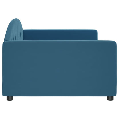 Slaapbank Fluweel 100x200 cm Blauw zonder matras