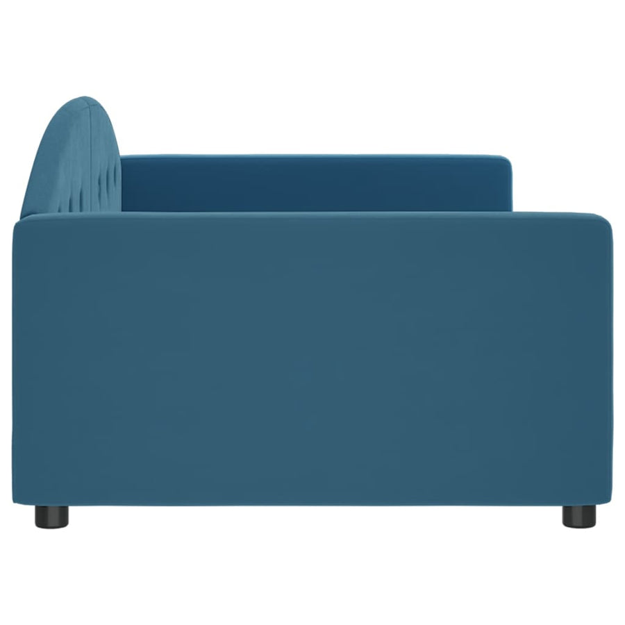 Slaapbank Fluweel 100x200 cm Blauw zonder matras