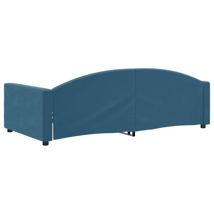 Slaapbank Fluweel 100x200 cm Blauw zonder matras