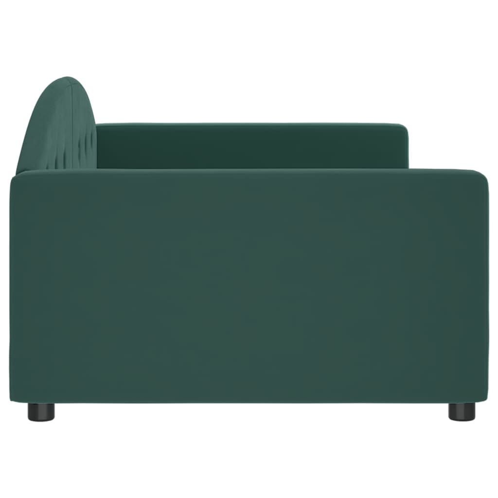 Slaapbank Fluweel 100x200 cm Donkergroen zonder matras