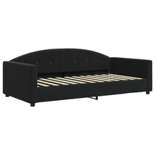 Slaapbank Fluweel 100x200 cm Zwart zonder matras