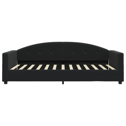 Slaapbank Fluweel 100x200 cm Zwart zonder matras