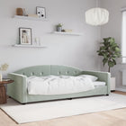 Sofa bed 100x190 cm velvet light grey