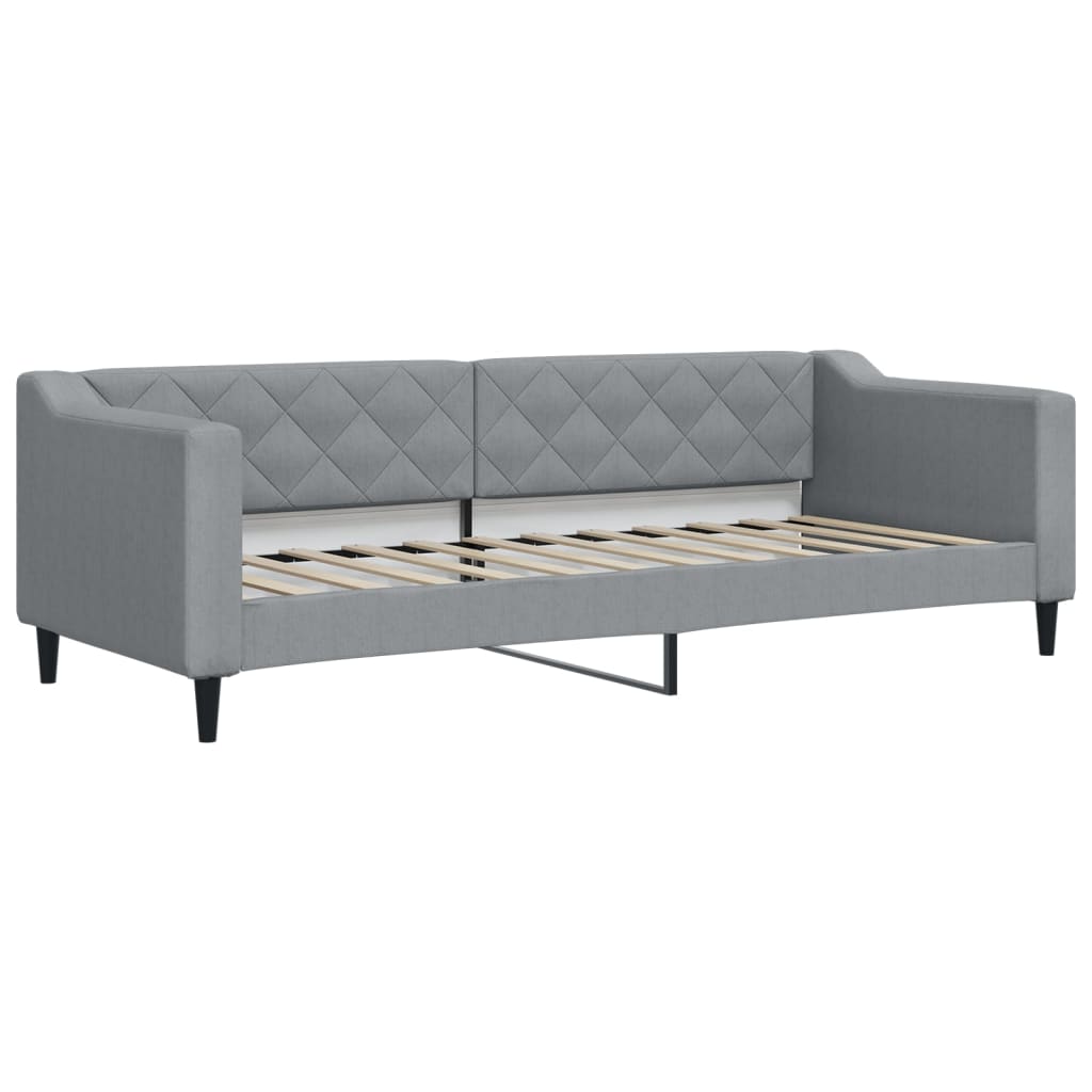 Slaapbank 80x200 cm stof lichtgrijs 80 x 200 cm Lichtgrijs zonder matras