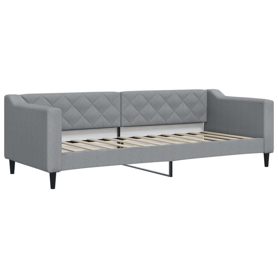 Slaapbank 80x200 cm stof lichtgrijs 80 x 200 cm Lichtgrijs zonder matras