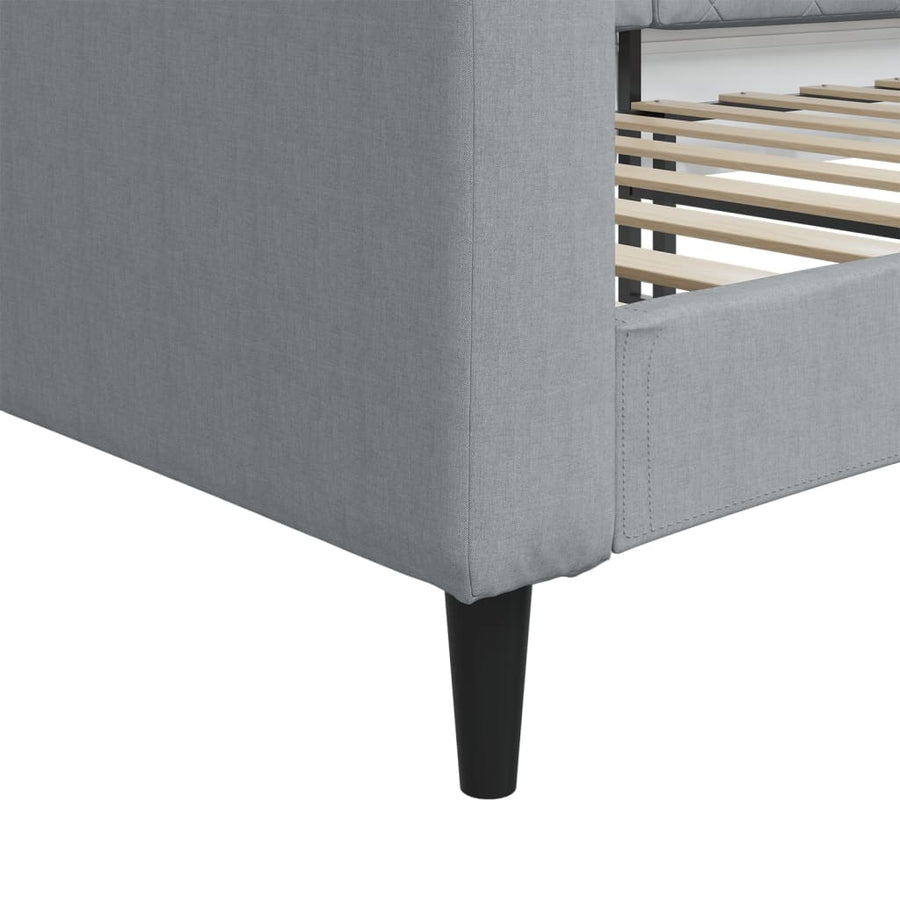 Slaapbank 80x200 cm stof lichtgrijs 80 x 200 cm Lichtgrijs zonder matras