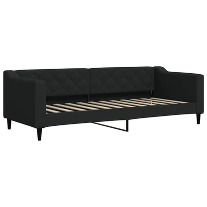 Slaapbank 80x200 cm stof zwart 80 x 200 cm Zwart