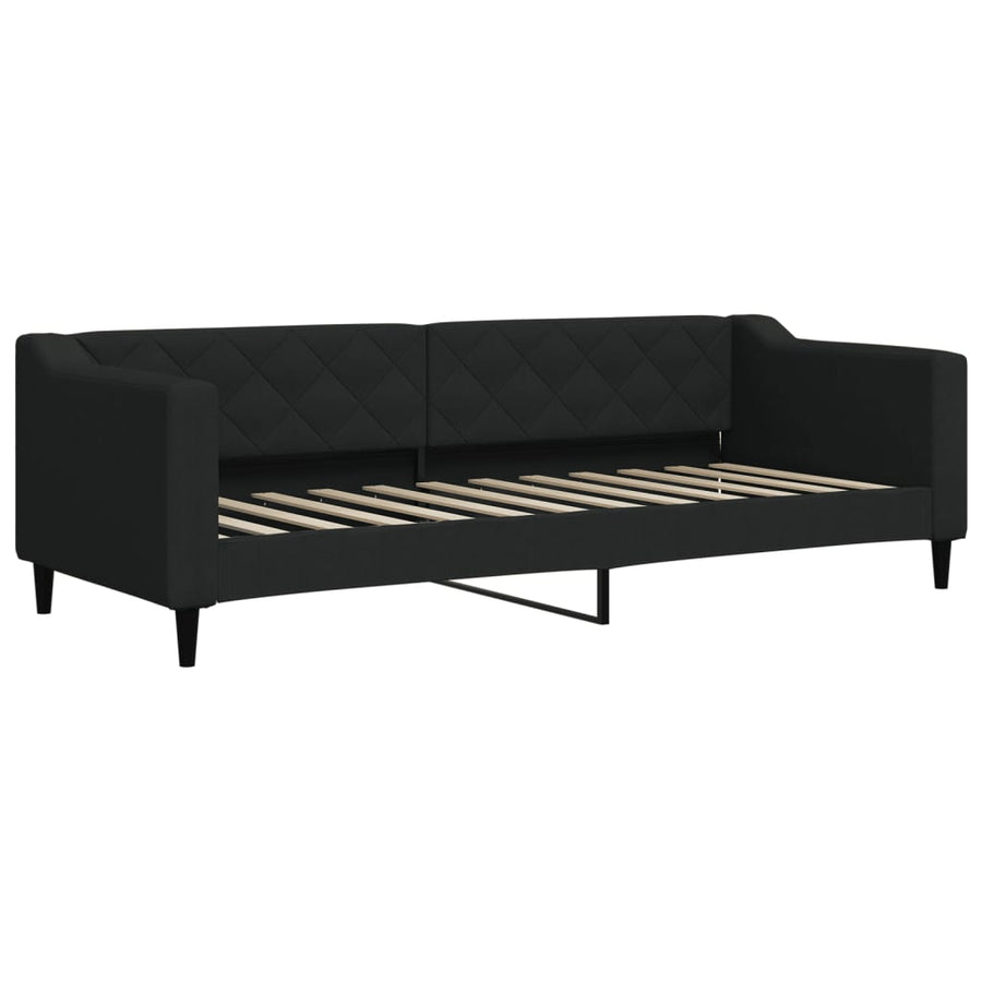 Slaapbank 80x200 cm stof zwart 80 x 200 cm Zwart
