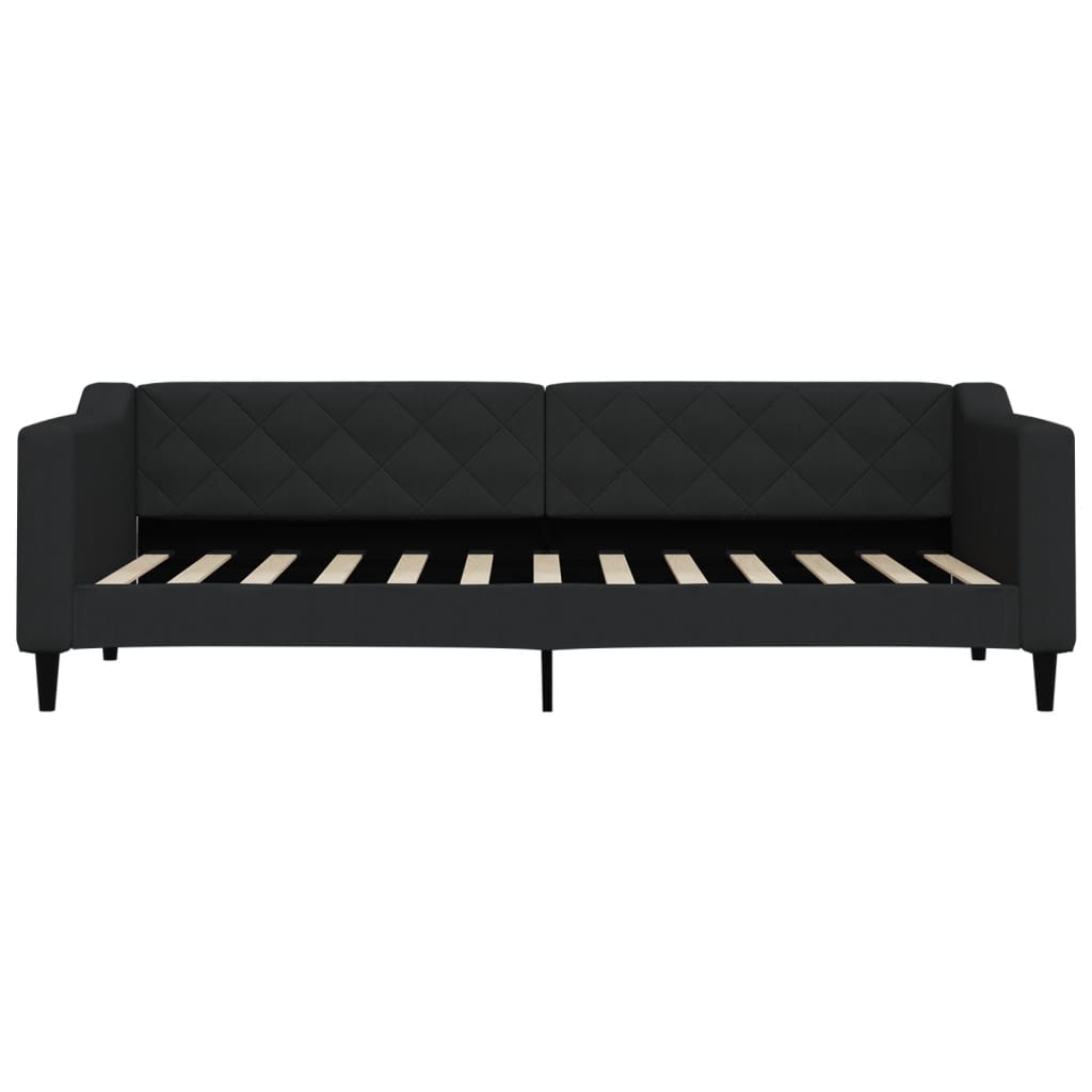 Slaapbank 80x200 cm stof zwart 80 x 200 cm Zwart
